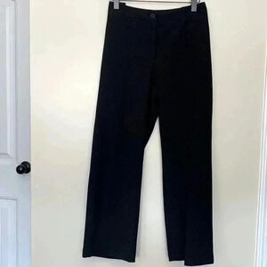 Conrad C black, medium weight, washable, high rise, wide leg, petite dress pants